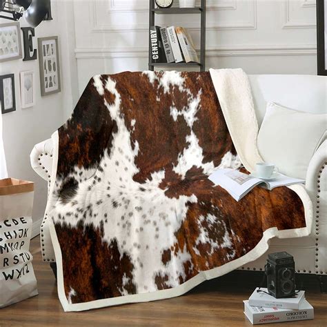 cowhide print shirt|cowhide print throw blanket.